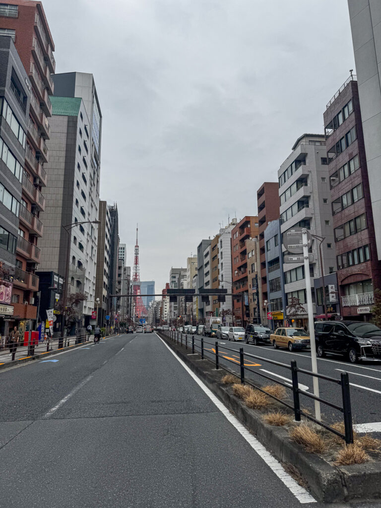 三田本店近くの交差点